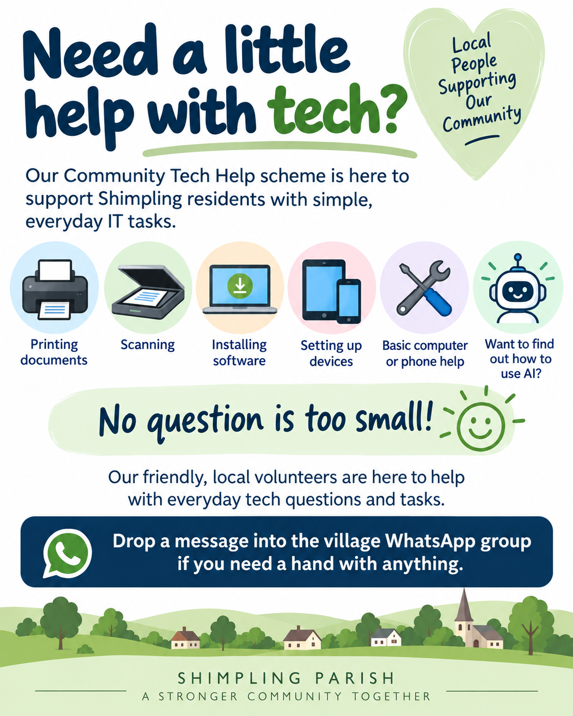 Village tech help poster